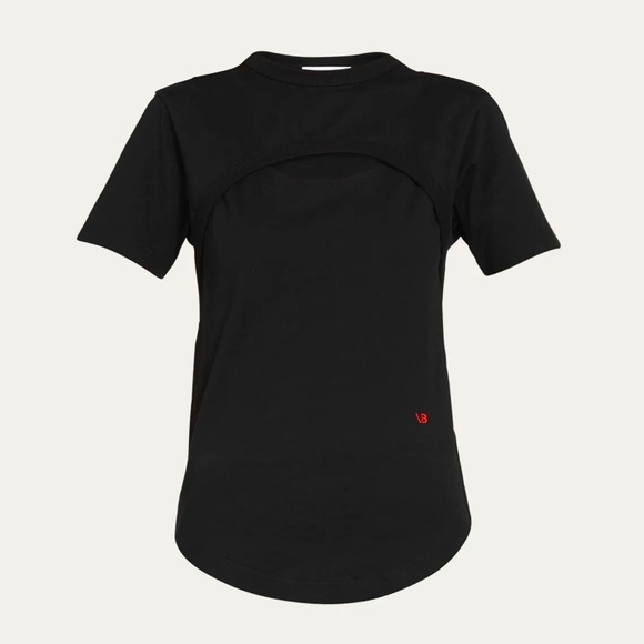 NWT VICTORIA BECKHAM Cutout Jersey T-Shirt | Size Small - Picture 7 of 12